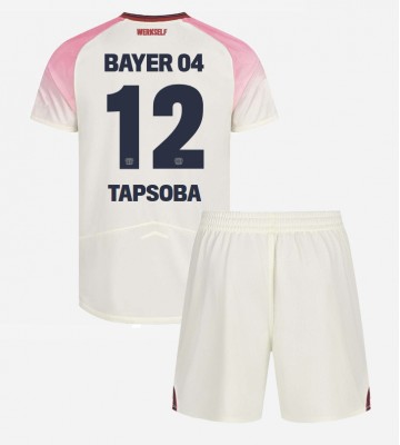 Bayer Leverkusen Edmond Tapsoba #12 Replika Babytøj Udebanesæt Børn 2025-26 Kortærmet (+ Korte bukser)